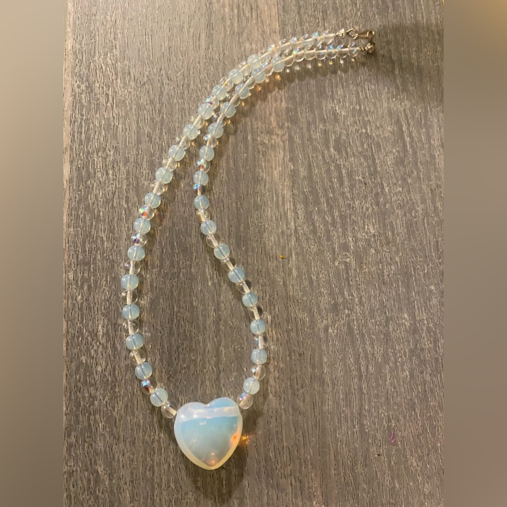 Heart Opalite Necklace 🤍